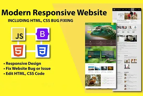 I will create responsive website or fix bug, edit html, CSS code